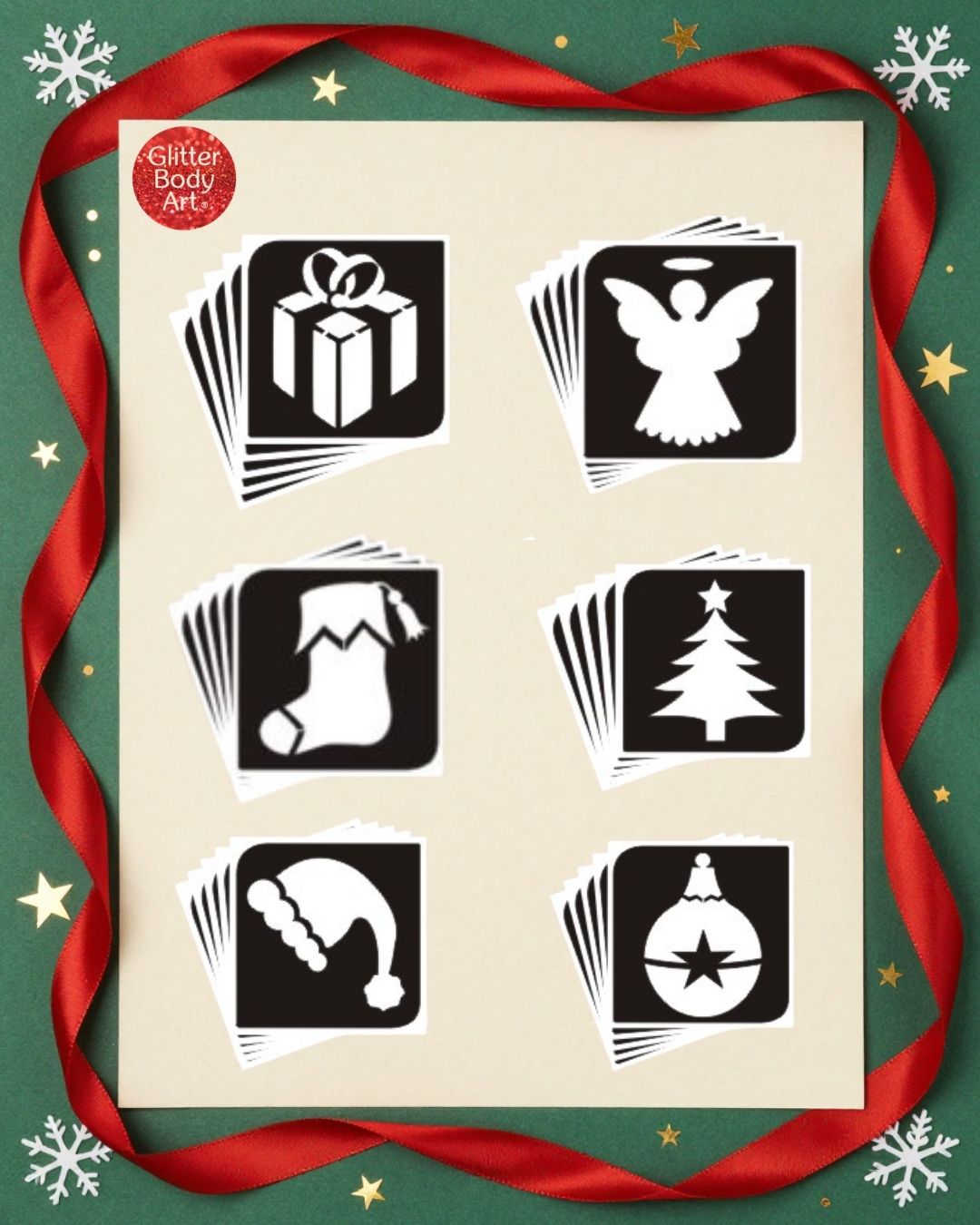 Christmas Glitter Tattoo Party Kit - Image 3
