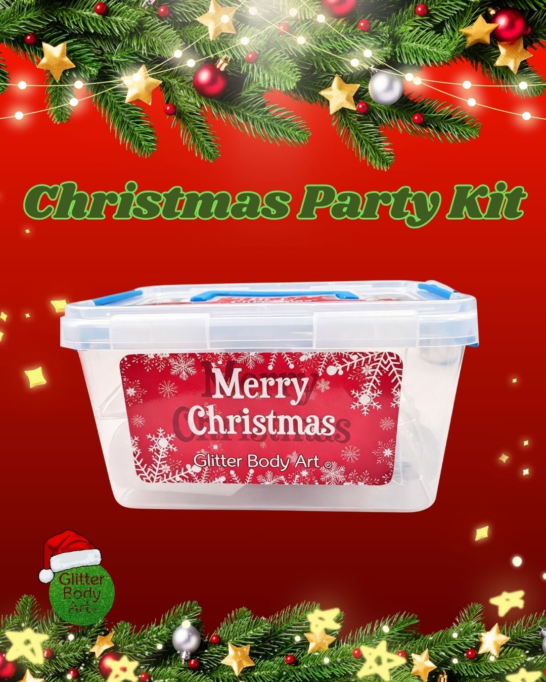 Christmas Glitter Tattoo Party Kit