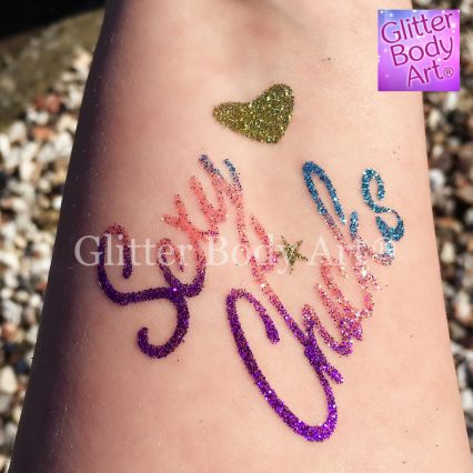 sexy chick hen party temporary tattoo stencil for glitter tattoos