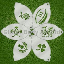 Rugby reusable stencils for face painting face kids parties