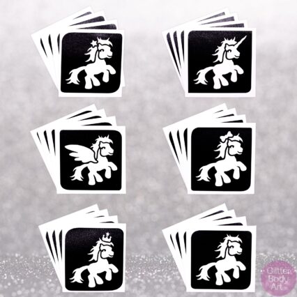 Sparkle Pony Stencil 24 Pack