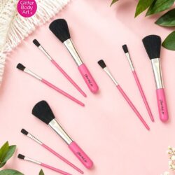 Pink Glitter Tattoo Brush Sets x 3