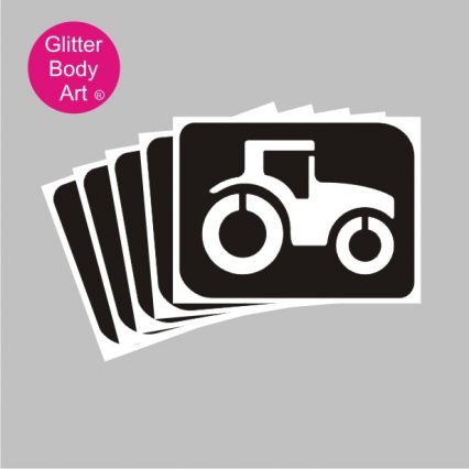 Tractor stencils for boys temporary tattoos