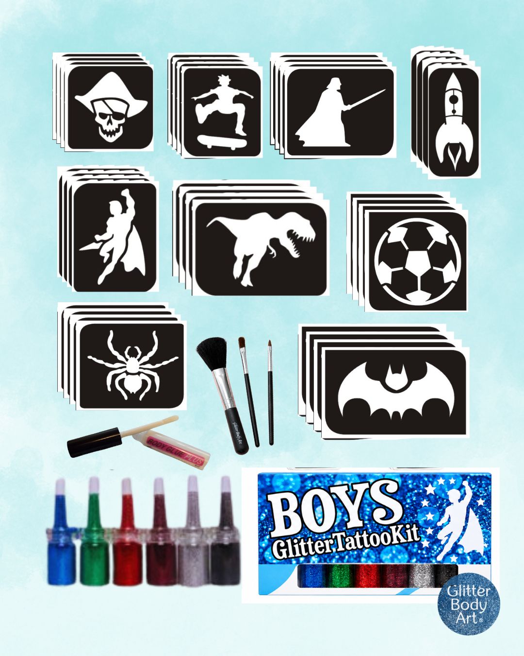 Boys Glitter Tattoo kIt
