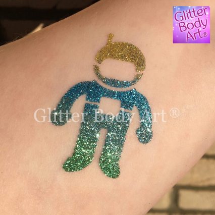 Astronaut temporary tattoo for space theme birthday party glitter tattoos