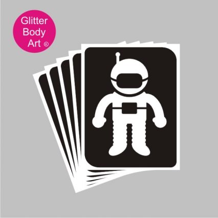 Astronaut spaceman temporary tattoo stencils, space theme tattoos