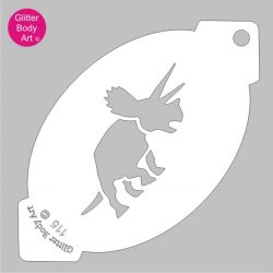 triceratops dinosaur face paint stencil