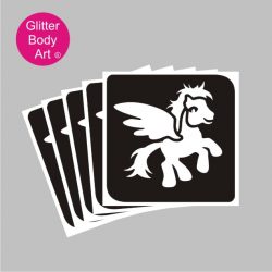 My little pony with wings temporary tattoos stencil