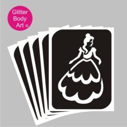 Disney princess Belle temporary tattoo stencil