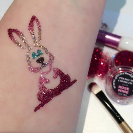 easter bunny temporary tattoo stencil