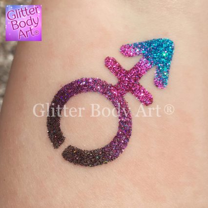 transgender symbol for gay pride temporary tattoo stencil