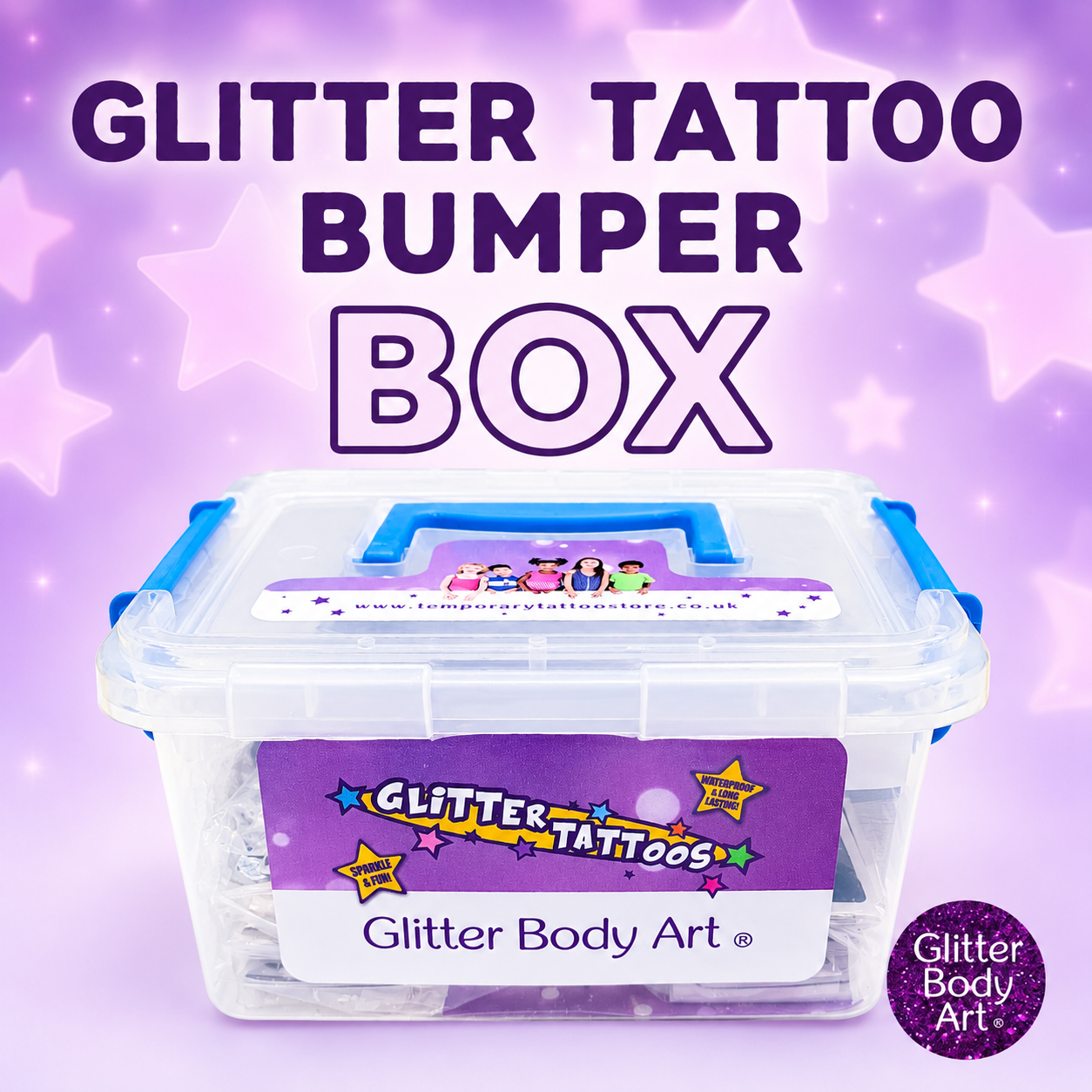 Glitter Tattoo Party Kit for birthday parties kids temporary tattoos
