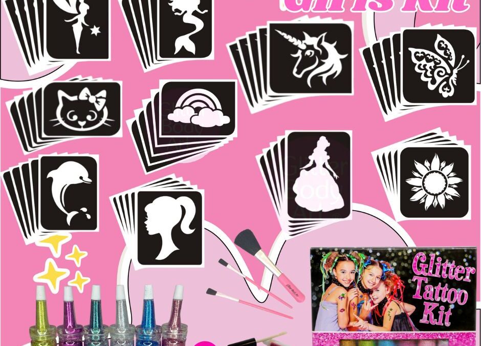 Girls Glitter Tattoo Kit – Sparkly Fun