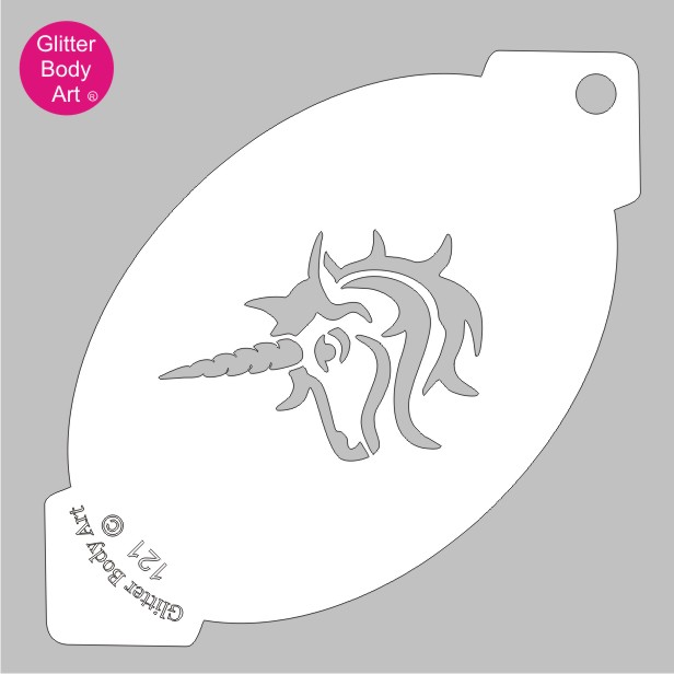 Unicorn Facepaint Stencil – Unicorn Head 121