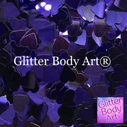 Purple heart shape festival glitter mix