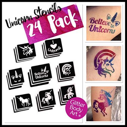 unicorn temporary tattoo stencils