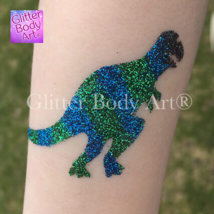 dinosaur temporary tattoo stencil - trex temporary tattoos, boys dinosaur party glitter tattoos