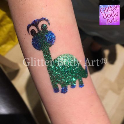 Dinosaur temporary tattoo stencil for boys dinosaur party glitter tattoos