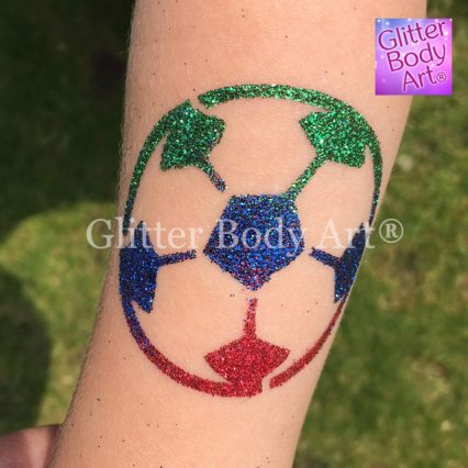 Boys football temporary tattoo stencil for boys party glitter tattoos