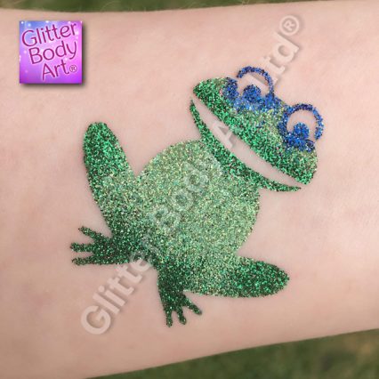 Princess and the Frog glitter tattoo stencil template