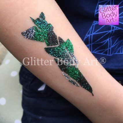 Fighter Jet temporary tattoo stencil for RAF Show Days - Glitter tattoos for kids