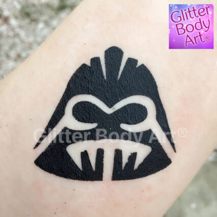 darth vadar temporary tattoo stencil, boys glitter tattoos, star war stencils