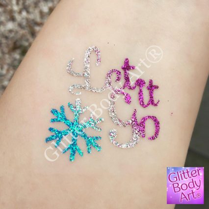 let it go temporary tattoo stencil, Frozen glitter tattoos for girls