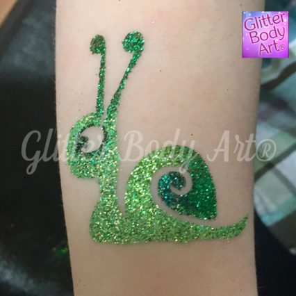 snail temporary tattoo stencil for kids