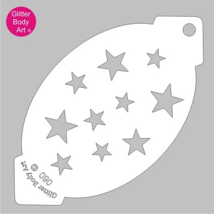 lots of little stars to create facepaints, facepainting star stencil template