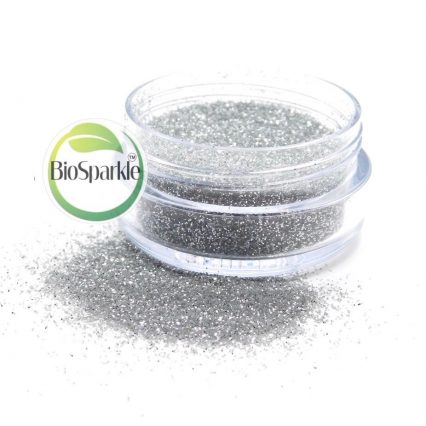 silver bio glitter jar, silver bioglitter, biodegradeable glitter jar