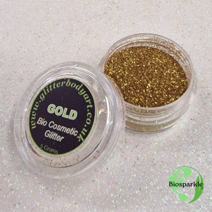 Gold Bioglitter - environmentally friendly bio glitter makeup