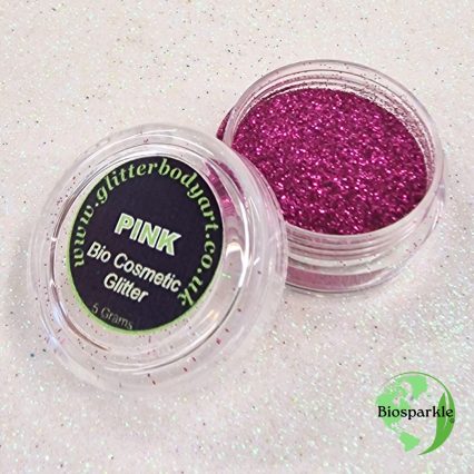 pink Bioglitter - environmentally friendly bio glitter makeup