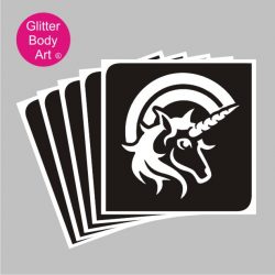 rainbow unicorn temporary tattoos stencil