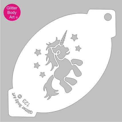 Unicorn Facepainting stencil, my little pony template