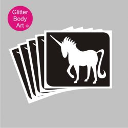 unicorn silhouette temporary tattoo stencils