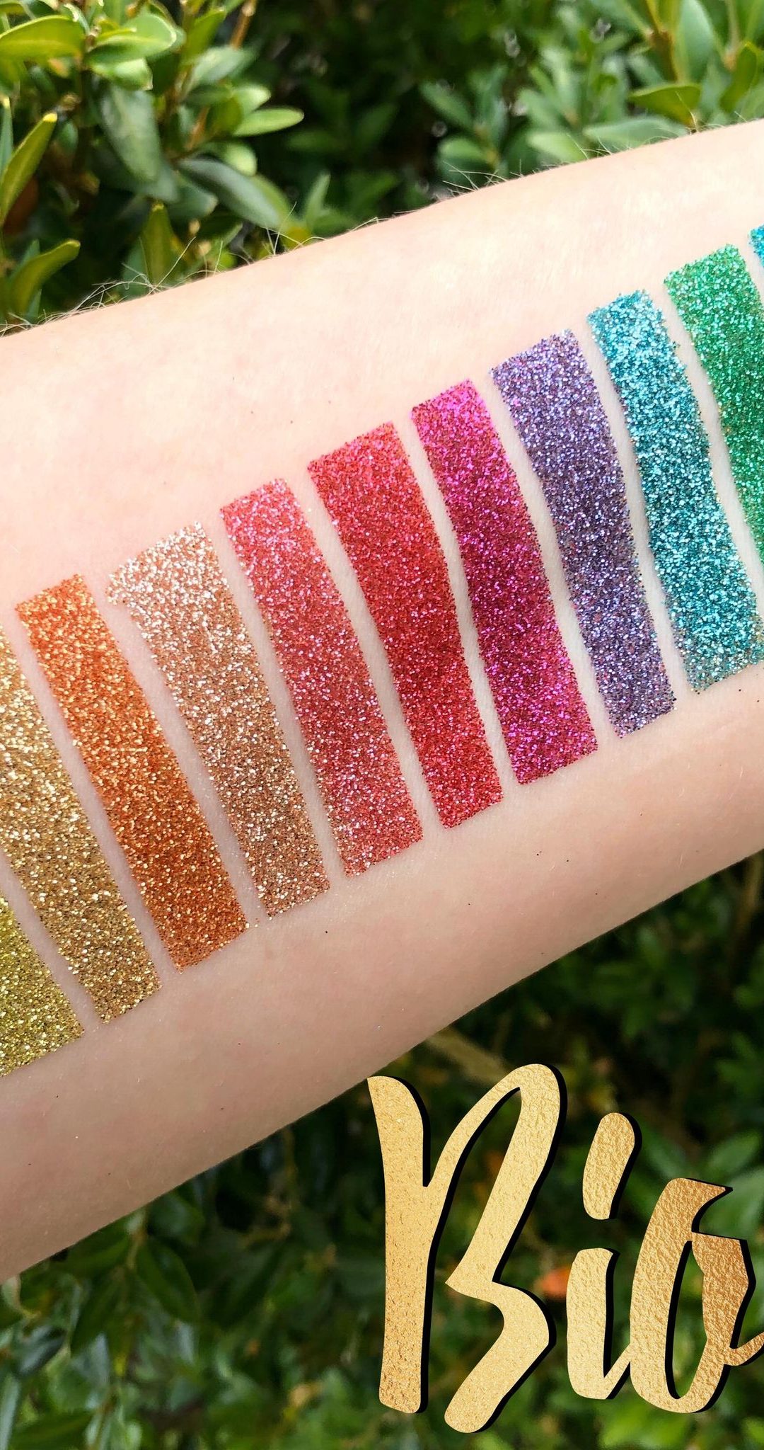 bioglitter glitter collection of 14 bioglitter colours biodegradable eco glitter eco beauty vegan glitter bioglitter