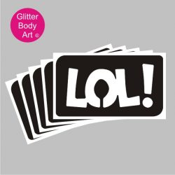 LOL surprise doll temporary tattoo stencil for glitter tattoos. Laugh Out Loud Tattoo