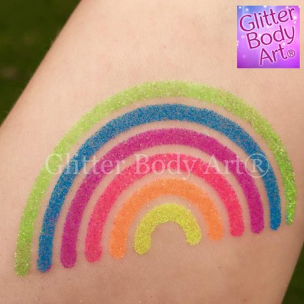 NHS Rainbow, Gay Pride rainbow temporary tattoo stencil