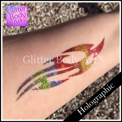 tribal holographic temporary tattoo stencil for boys glitter tattoos