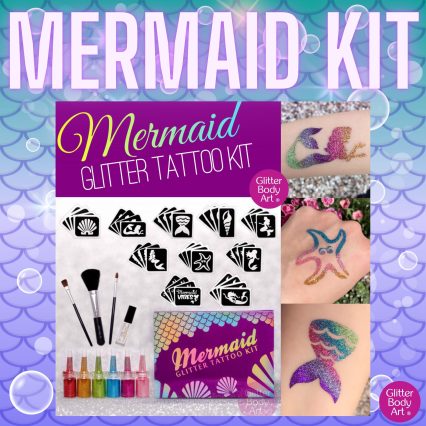 Mermaid Glitter Tattoo Kit - Under the Sea party tattoos
