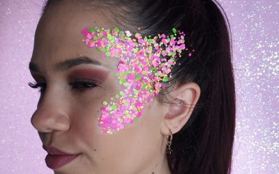 Chunky Glitter Makeup for Festivals and Events