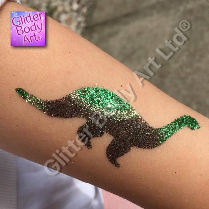 dinosaur glitter tattoo stencil