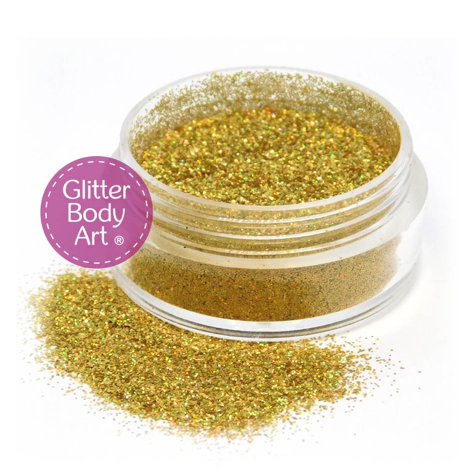 Gold Face & Body Glitter Holographic Gold Temporary Tattoo Store