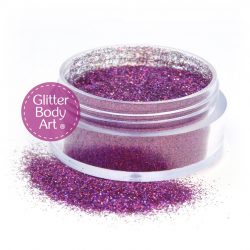 holographic wine, purple face and body glitter makeup for cosmetic use in makeup and glitter tattoos