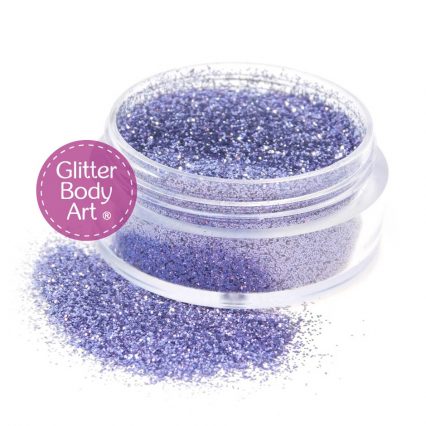 lilac face & body glitter for makeup, loose glitter in jar