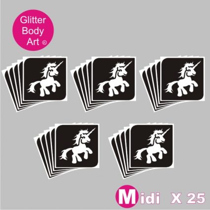 25 midi my little pony temporary tattoo stencils for glitter tattoos