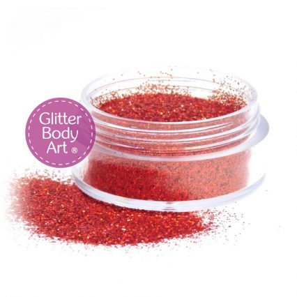 holographic red body glitter