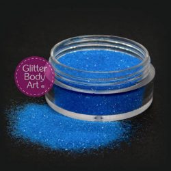 neon blue cosmetic glitter for makeup and glitter tattoos
