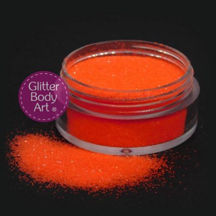 neon orange glitter for makeup