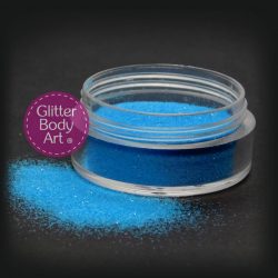 Blue UV body glitter jar of loose glitter for glitter tattoos